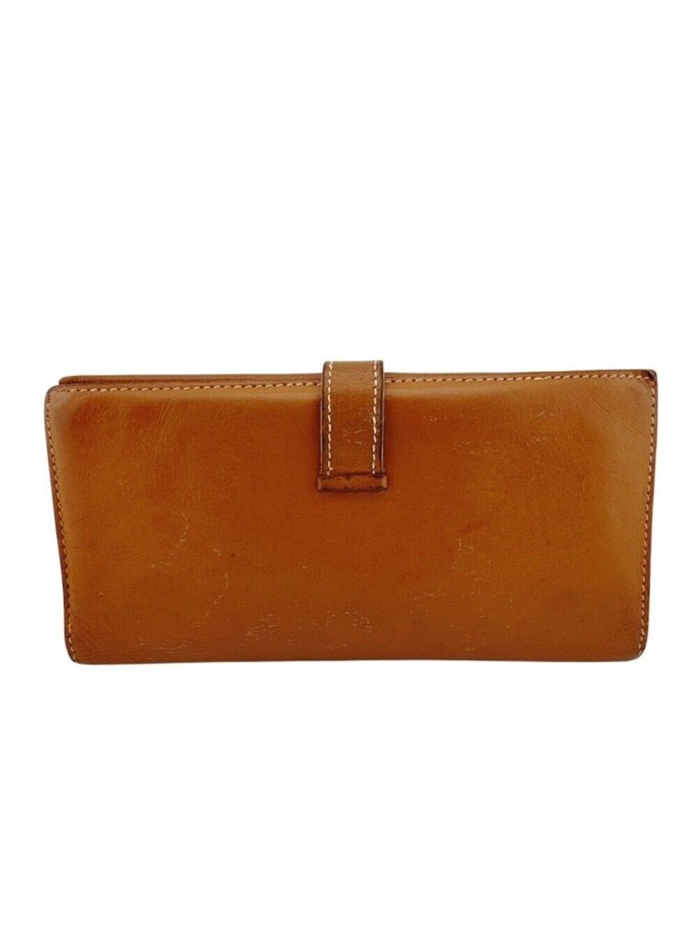 Hermes Bearn Bifold Wallet Leather Brown Silver